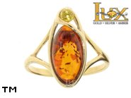 Jewellery GOLD ring.  Stone: amber. TAG: ; name: GR322; weight: 3.3g.