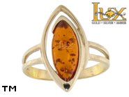 Jewellery GOLD ring.  Stone: amber. TAG: ; name: GR361; weight: 3.27g.
