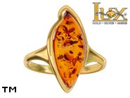 Jewellery GOLD ring.  Stone: amber. TAG: modern; name: GR399; weight: 3.61g.