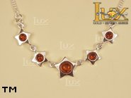 Jewellery SILVER sterling necklace.  Stone: amber. TAG: stars, clasic, signs; name: N-234; weight: 6.1g.