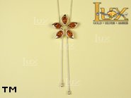 Jewellery SILVER sterling necklace.  Stone: amber. TAG: ; name: N-725-2; weight: 8.5g.