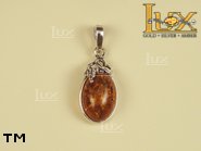 Jewellery SILVER sterling pendant.  Stone: amber. TAG: nature, clasic; name: P-170; weight: 1.8g.