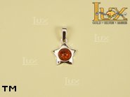 Jewellery SILVER sterling pendant.  Stone: amber. TAG: stars, clasic, signs; name: P-234; weight: 1.1g.