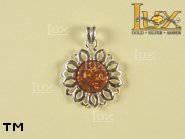 Jewellery SILVER sterling pendant.  Stone: amber. TAG: nature; name: P-244; weight: 2.6g.