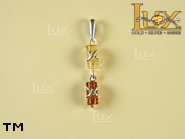 Jewellery SILVER sterling pendant.  Stone: amber. TAG: ; name: P-280-3; weight: 2.46g.