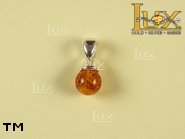 Jewellery SILVER sterling pendant.  Stone: amber. TAG: ; name: P-324-3; weight: 1.5g.