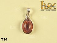 Jewellery SILVER sterling pendant.  Stone: amber. TAG: ; name: P-340; weight: 1.9g.