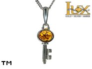 Jewellery SILVER sterling pendant.  Stone: amber. TAG: signs; name: P-347; weight: 1.6g.