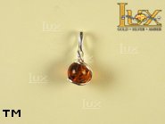 Jewellery SILVER sterling pendant.  Stone: amber. TAG: clasic; name: P-353; weight: 1.25g.