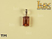 Jewellery SILVER sterling pendant.  Stone: amber. TAG: ; name: P-359; weight: 1.2g.