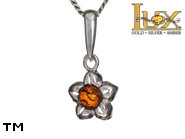 Jewellery SILVER sterling pendant.  Stone: amber. TAG: nature; name: P-378; weight: 1.1g.