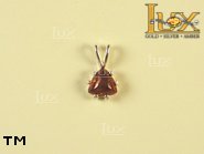 Jewellery SILVER sterling pendant.  Stone: amber. TAG: ; name: P-388; weight: 1g.