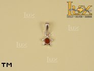 Jewellery SILVER sterling pendant.  Stone: amber. TAG: stars, signs; name: P-390; weight: 0.5g.