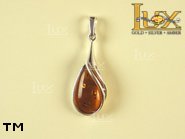 Jewellery SILVER sterling pendant.  Stone: amber. TAG: clasic; name: P-400; weight: 2.5g.