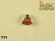 Jewellery SILVER sterling pendant.  Stone: amber. TAG: ; name: P-450; weight: 1.3g.