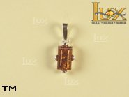 Jewellery SILVER sterling pendant.  Stone: amber. TAG: ; name: P-480; weight: 1.4g.