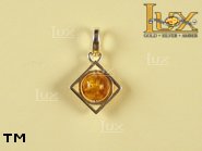 Jewellery SILVER sterling pendant.  Stone: amber. TAG: ; name: P-498; weight: 1.3g.