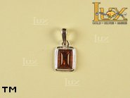 Jewellery SILVER sterling pendant.  Stone: amber. TAG: ; name: P-500; weight: 1.3g.