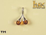 Jewellery SILVER sterling pendant.  Stone: amber. TAG: ; name: P-515; weight: 2g.