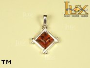 Jewellery SILVER sterling pendant.  Stone: amber. TAG: ; name: P-516-2; weight: 2.4g.