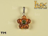 Jewellery SILVER sterling pendant.  Stone: amber. TAG: nature; name: P-580; weight: 2g.