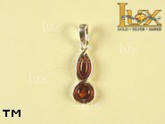 Jewellery SILVER sterling pendant.  Stone: amber. TAG: ; name: P-586; weight: 1.3g.