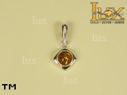 Jewellery SILVER sterling pendant.  Stone: amber. TAG: ; name: P-597; weight: 1.5g.