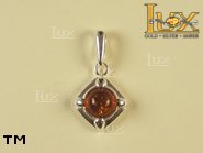 Jewellery SILVER sterling pendant.  Stone: amber. TAG: ; name: P-598; weight: 2.2g.