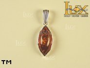 Jewellery SILVER sterling pendant.  Stone: amber. TAG: ; name: P-599; weight: 2.9g.