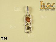 Jewellery SILVER sterling pendant.  Stone: amber. TAG: nature; name: P-636; weight: 2.3g.