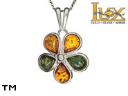 Jewellery SILVER sterling pendant.  Stone: amber. TAG: nature; name: P-654; weight: 3.6g.