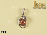 Jewellery SILVER sterling pendant.  Stone: amber. TAG: ; name: P-659; weight: 1.7g.