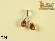 Jewellery SILVER sterling pendant.  Stone: amber. TAG: nature; name: P-673; weight: 2g.
