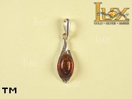 Jewellery SILVER sterling pendant.  Stone: amber. TAG: ; name: P-675; weight: 1.9g.