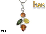 Jewellery SILVER sterling pendant.  Stone: amber. TAG: nature; name: P-694; weight: 3g.