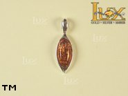 Jewellery SILVER sterling pendant.  Stone: amber. TAG: ; name: P-695; weight: 1.8g.