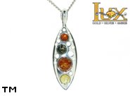 Jewellery SILVER sterling pendant.  Stone: amber. TAG: modern; name: P-700; weight: 2.5g.