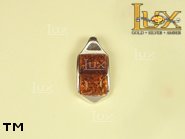 Jewellery SILVER sterling pendant.  Stone: amber. TAG: ; name: P-712; weight: 1.8g.