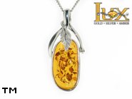 Jewellery SILVER sterling pendant.  Stone: amber. TAG: nature, unique; name: P-718-2; weight: 8.3g.