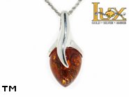 Jewellery SILVER sterling pendant.  Stone: amber. TAG: ; name: P-720; weight: 2.5g.