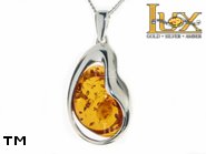Jewellery SILVER sterling pendant.  Stone: amber. TAG: unique; name: P-731-1; weight: 9.6g.