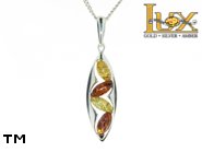 Jewellery SILVER sterling pendant.  Stone: amber. TAG: ; name: P-736; weight: 3.1g.