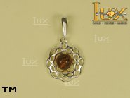 Jewellery SILVER sterling pendant.  Stone: amber. TAG: nature; name: P-750; weight: 1.8g.