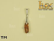 Jewellery SILVER sterling pendant.  Stone: amber. TAG: ; name: P-755; weight: 2.1g.