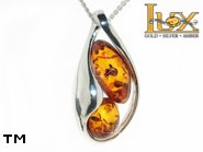 Jewellery SILVER sterling pendant.  Stone: amber. TAG: ; name: P-757; weight: 5.3g.