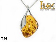 Jewellery SILVER sterling pendant.  Stone: amber. TAG: modern, unique; name: P-758; weight: 5.7g.