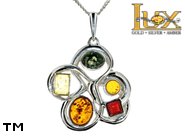 Jewellery SILVER sterling pendant.  Stone: amber. TAG: nature; name: P-772; weight: 7.4g.