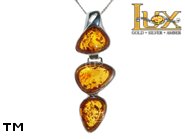 Jewellery SILVER sterling pendant.  Stone: amber. TAG: ; name: P-783; weight: 8.8g.