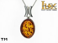 Jewellery SILVER sterling pendant.  Stone: amber. TAG: ; name: P-787; weight: 2.9g.
