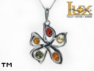 Jewellery SILVER sterling pendant.  Stone: amber. TAG: nature; name: P-809; weight: 5.6g.